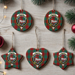 McCook Tartan Crest Christmas Ceramic Ornament