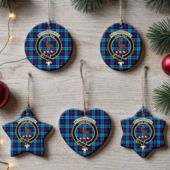 McCorquodale Tartan Crest Christmas Ceramic Ornament