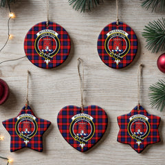 McCracken Tartan Crest Christmas Ceramic Ornament