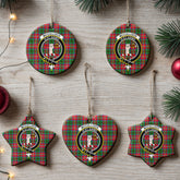 McCulloch Tartan Crest Christmas Ceramic Ornament