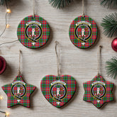 McCullough Tartan Crest Christmas Ceramic Ornament