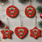 McDonald of Sleat Tartan Crest Christmas Ceramic Ornament