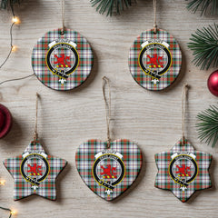 McDuff Dress Ancient Tartan Crest Christmas Ceramic Ornament