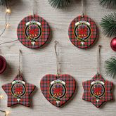 McDuff Modern Tartan Crest Christmas Ceramic Ornament
