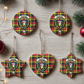 McIndoe Tartan Crest Christmas Ceramic Ornament