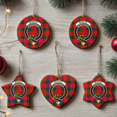 McNicol (of Scorrybreac) Tartan Crest Christmas Ceramic Ornament
