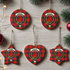 McNicol (of Scorrybreac) Tartan Crest Christmas Ceramic Ornament