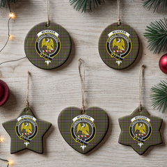 McVicker Tartan Crest Christmas Ceramic Ornament