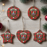 Monypenny Tartan Crest Christmas Ceramic Ornament
