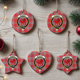 Moubray Tartan Crest Christmas Ceramic Ornament