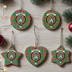 Muirhead Tartan Crest Christmas Ceramic Ornament