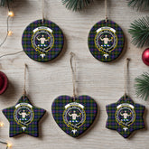 Murray of Atholl Modern Tartan Crest Christmas Ceramic Ornament