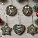 Murray of Atholl Weathered Tartan Crest Christmas Ceramic Ornament