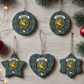 Nicolson Hunting Ancient Tartan Crest Christmas Ceramic Ornament