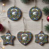 Norvel (or Norvill) Tartan Crest Christmas Ceramic Ornament