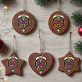 Ogilvie Tartan Crest Christmas Ceramic Ornament