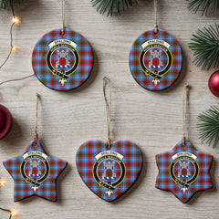 Spalding Tartan Crest Christmas Ceramic Ornament