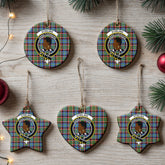 Stirling (of Keir) Tartan Crest Christmas Ceramic Ornament