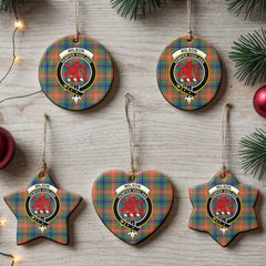 Wilson Ancient Tartan Crest Christmas Ceramic Ornament