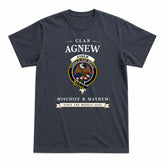 Agnew Modern Tartan Crest Mischief and Mayhem T-shirt