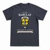 Barclay Dress Modern Tartan Crest Mischief and Mayhem T-shirt