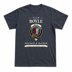 Boyle Tartan Crest Mischief and Mayhem T-shirt