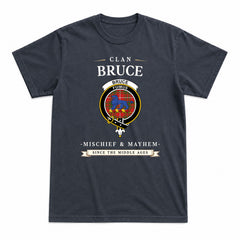 Bruce Modern Tartan Crest Mischief and Mayhem T-shirt