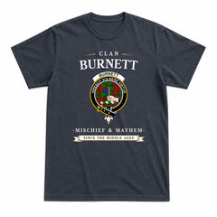 Burnett Tartan Crest Mischief and Mayhem T-shirt