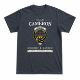 Cameron of Erracht Ancient Tartan Crest Mischief and Mayhem T-shirt