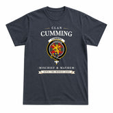 Cumming Modern Tartan Crest Mischief and Mayhem T-shirt