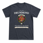 Drummond Modern Tartan Crest Mischief and Mayhem T-shirt