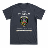 Duncan Modern Tartan Crest Mischief and Mayhem T-shirt