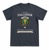 Falconer Tartan Crest Mischief and Mayhem T-shirt