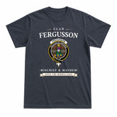 Fergusson Weathered Tartan Crest Mischief and Mayhem T-shirt