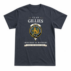Gillies Ancient Tartan Crest Mischief and Mayhem T-shirt