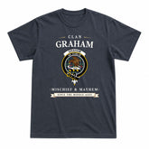 Graham of Montrose Modern Tartan Crest Mischief and Mayhem T-shirt