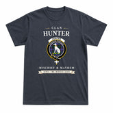 Hunter Modern Tartan Crest Mischief and Mayhem T-shirt