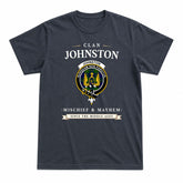 Johnston Modern Tartan Crest Mischief and Mayhem T-shirt