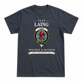 Laing Tartan Crest Mischief and Mayhem T-shirt