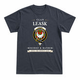 Leask Tartan Crest Mischief and Mayhem T-shirt