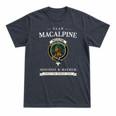 MacAlpine Ancient Tartan Crest Mischief and Mayhem T-shirt