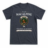 MacAlpine Modern Tartan Crest Mischief and Mayhem T-shirt