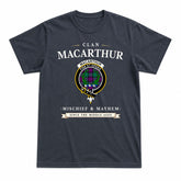 MacArthur - Milton Tartan Crest Mischief and Mayhem T-shirt