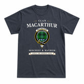 MacArthur Ancient Tartan Crest Mischief and Mayhem T-shirt