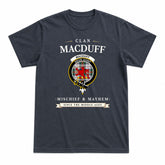 MacDuff Dress Ancient Tartan Crest Mischief and Mayhem T-shirt