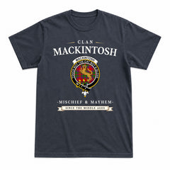 MacKintosh Modern Tartan Crest Mischief and Mayhem T-shirt