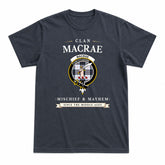 MacRae Dress Modern Tartan Crest Mischief and Mayhem T-shirt