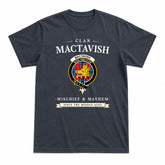 MacTavish Modern Tartan Crest Mischief and Mayhem T-shirt