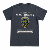 MacThomas Modern Tartan Crest Mischief and Mayhem T-shirt