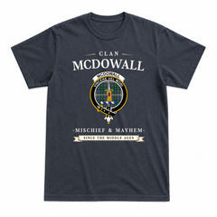 McDowall Tartan Crest Mischief and Mayhem T-shirt